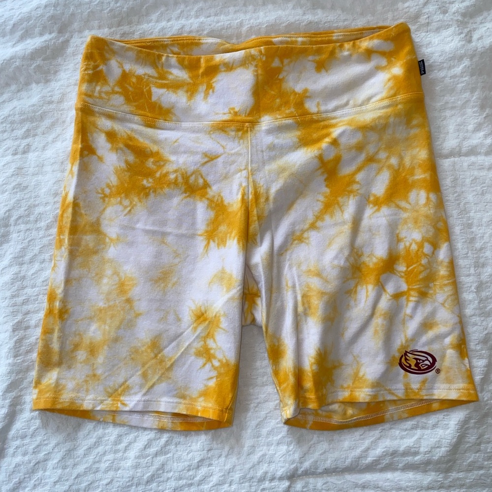 Victoria's Secret Yellow Tie-Dye Bike Shorts